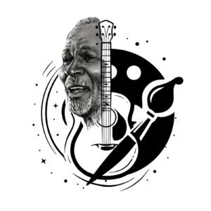 الفنان السوداني شرحبيل أحمد خلال فعالية تكريمه في جاليري ضي بالقاهرة.