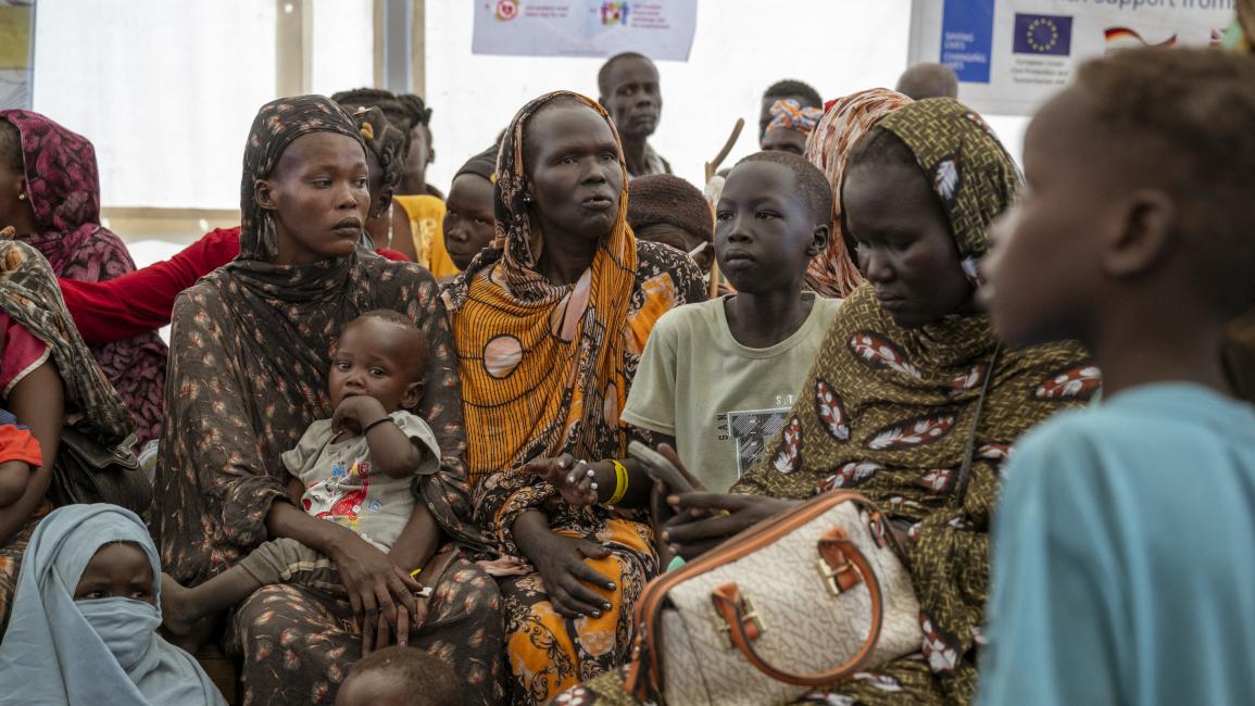 لاجئون سودانيون في مخيم بلدة رينك جنوبي البلاد، 18 نوفمبر 2025 (فرانس برس)